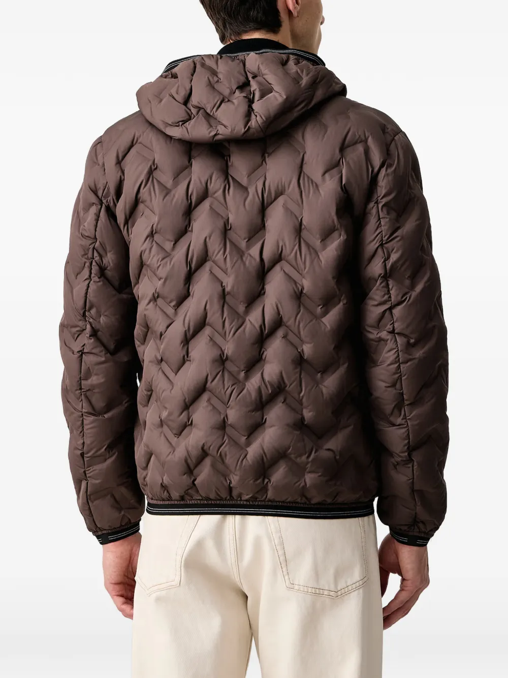 Blauer chevron-quilted hooded jacket Bruin
