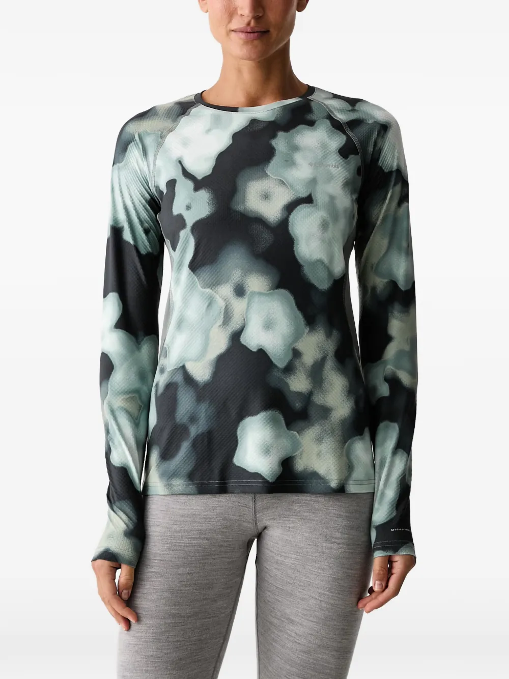 Columbia Omni-Heat Infinity abstract-print base layer Groen