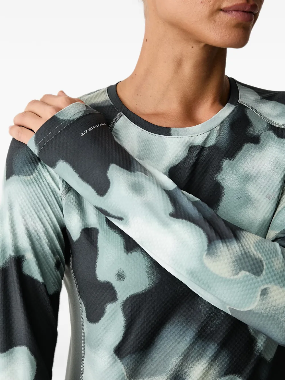 Columbia Omni-Heat Infinity abstract-print base layer Groen