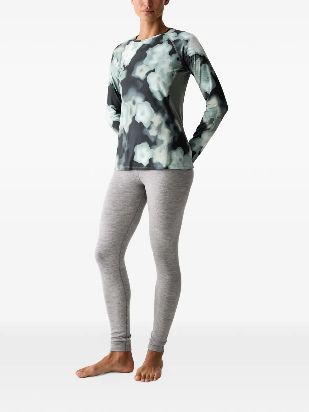 Columbia Omni-Heat Infinity abstract-print base layer Groen