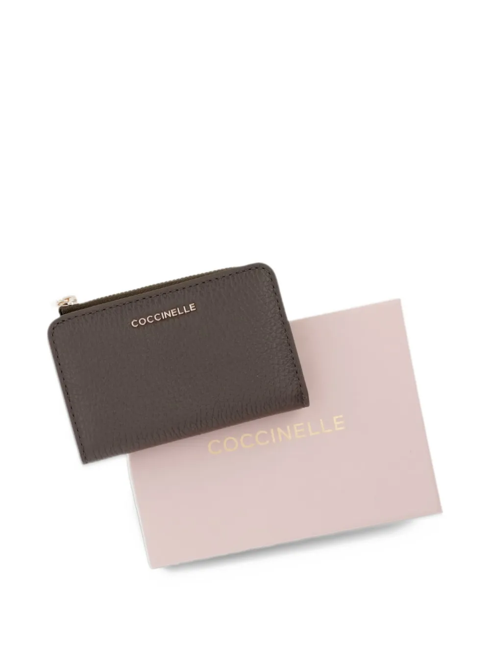 Coccinelle Portemonnee met logoprint Bruin