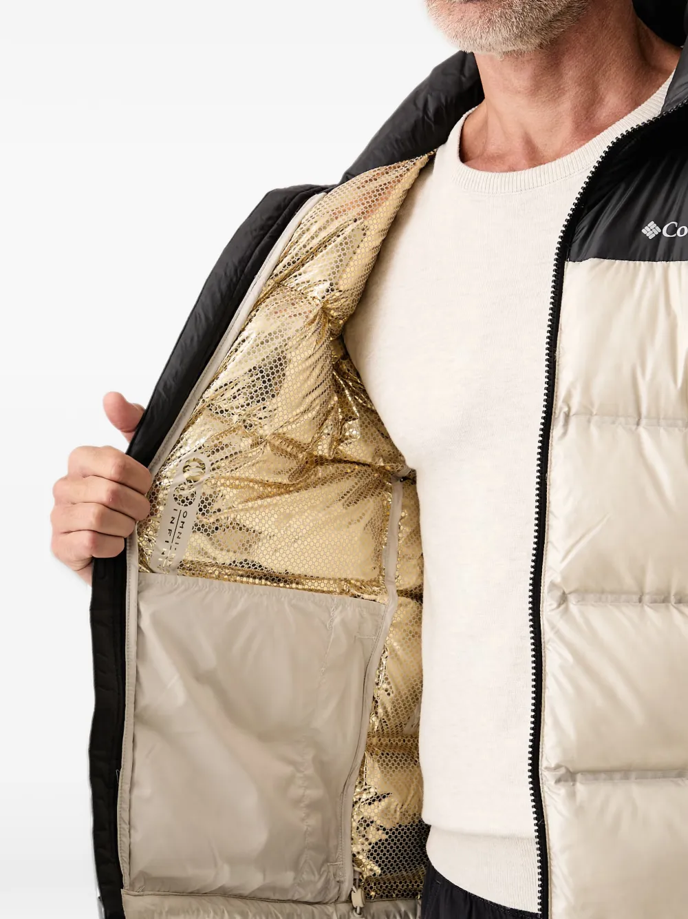 Columbia Street Heights Heat Seal donsjack Beige
