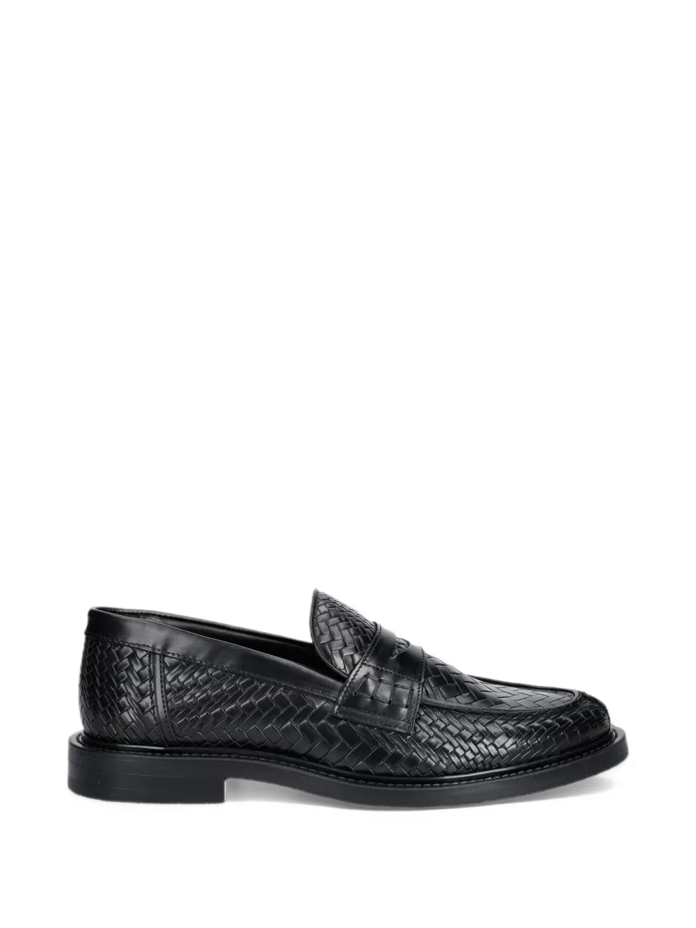 Filling Pieces Woven Twist leather loafers - Black