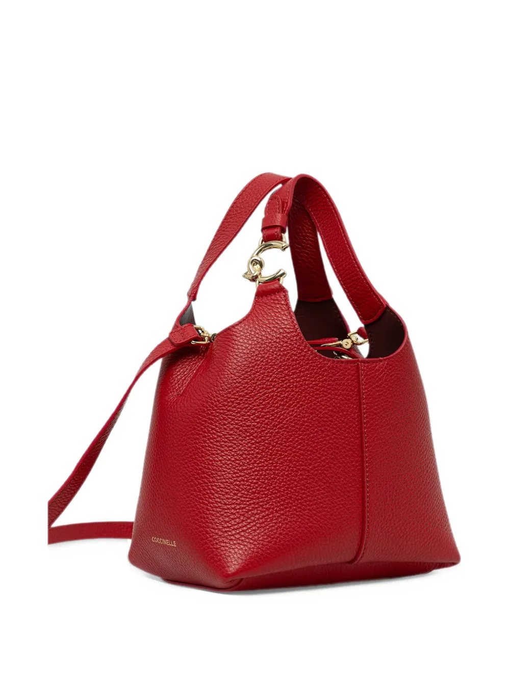 Coccinelle grained-leather tote bag Rood