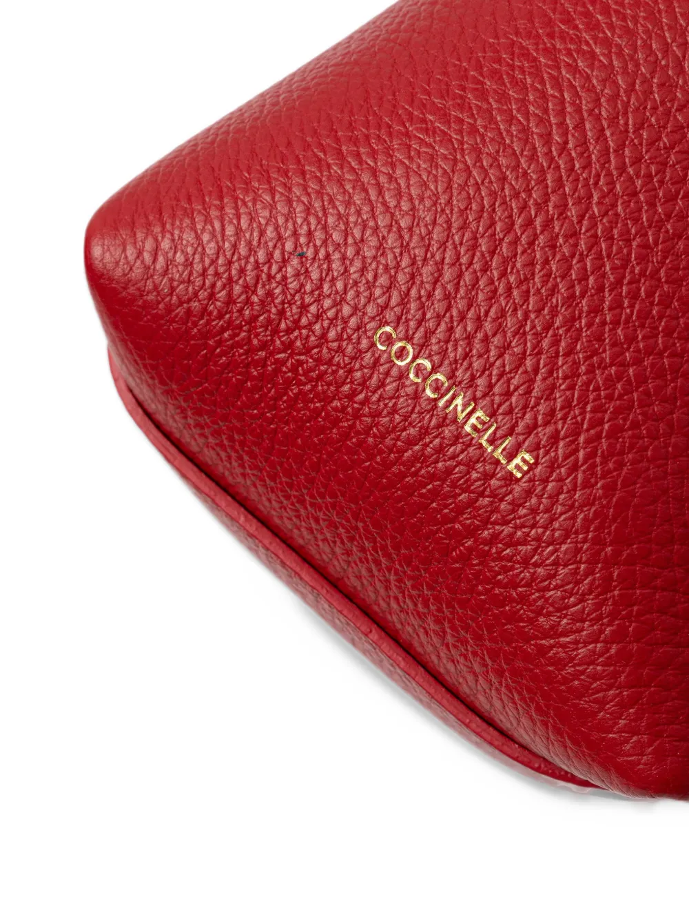 Coccinelle grained-leather tote bag Rood