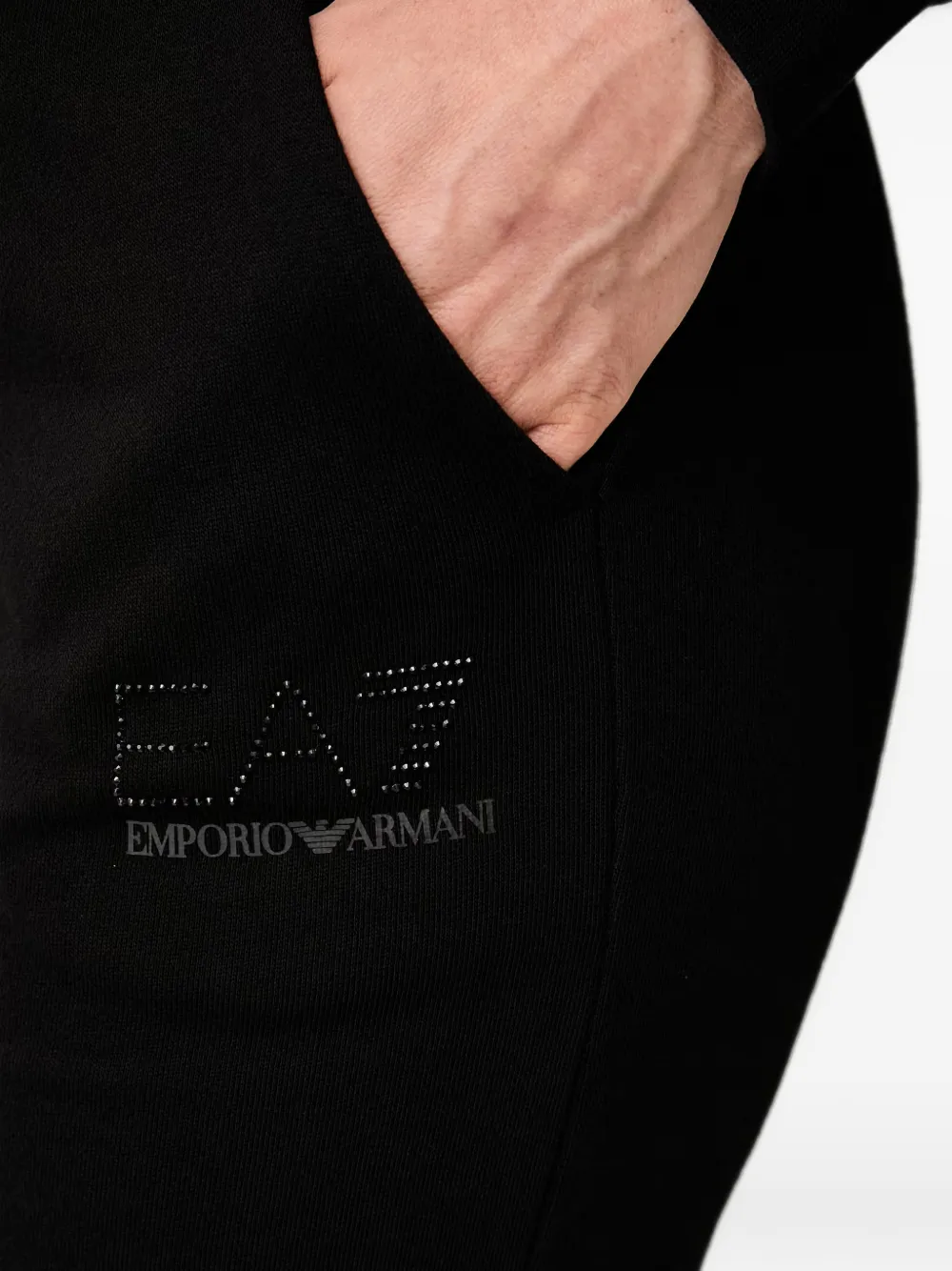 Ea7 Emporio Armani logo-embellished track pants Zwart
