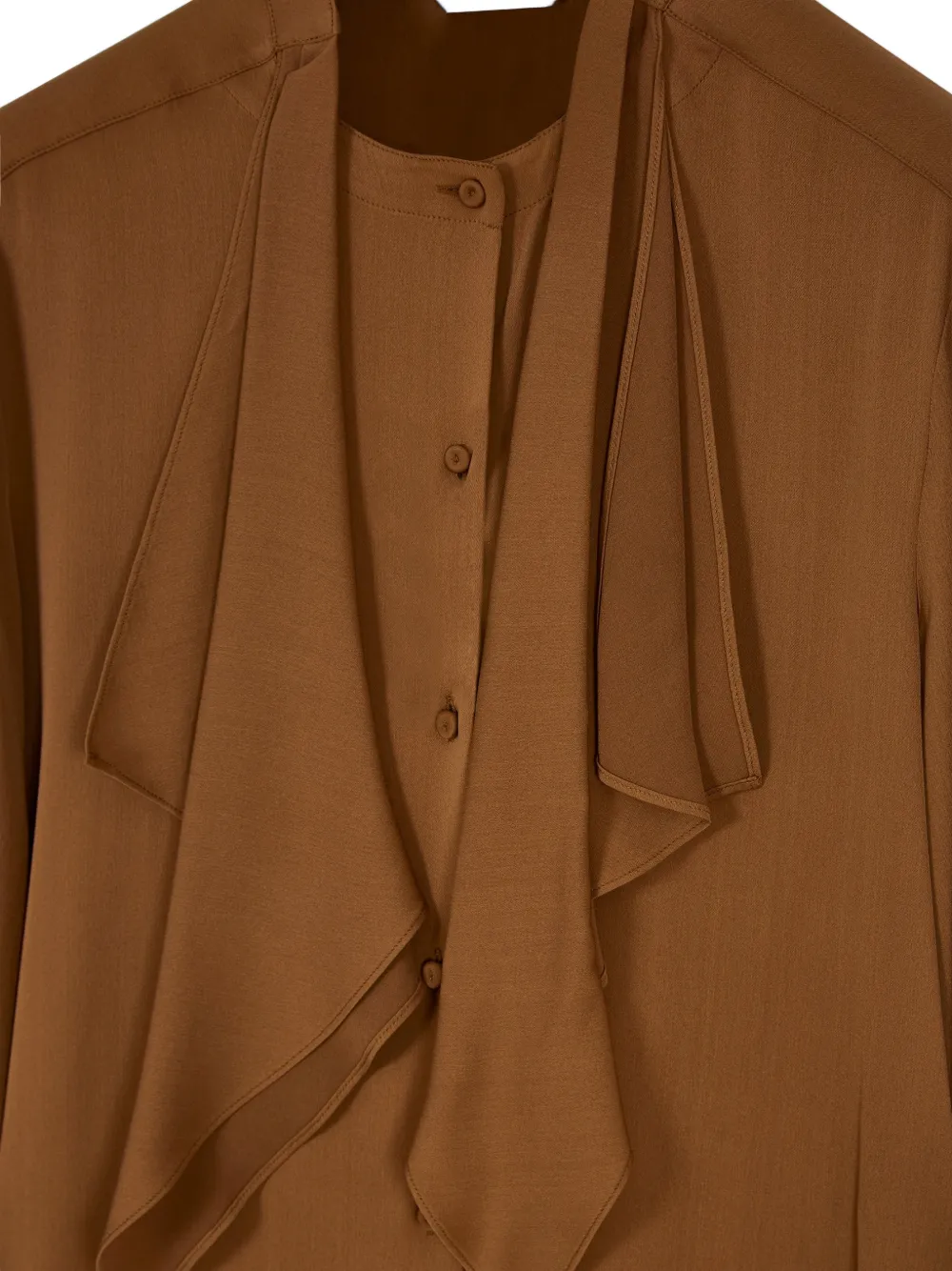 Max Mara tie-neck silk blouse Bruin