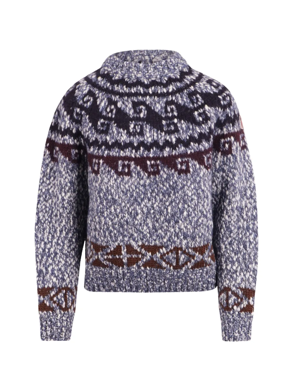 Moncler Grenoble Fair Isle knit sweater Blauw