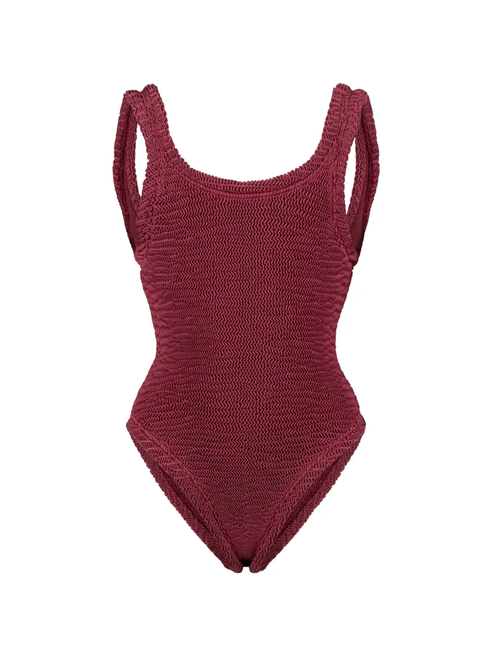 PARAMIDONNA Hailey crinkle-effect swimsuit - Rosso