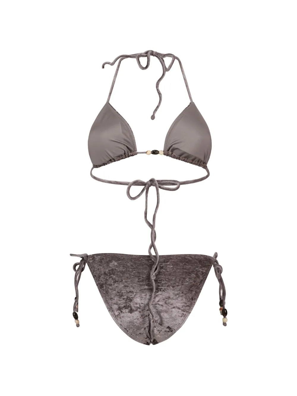 PARAMIDONNA Kelly velvet bikini Grijs