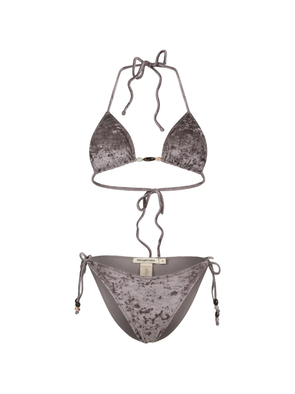 PARAMIDONNA Kelly velvet bikini - Grigio