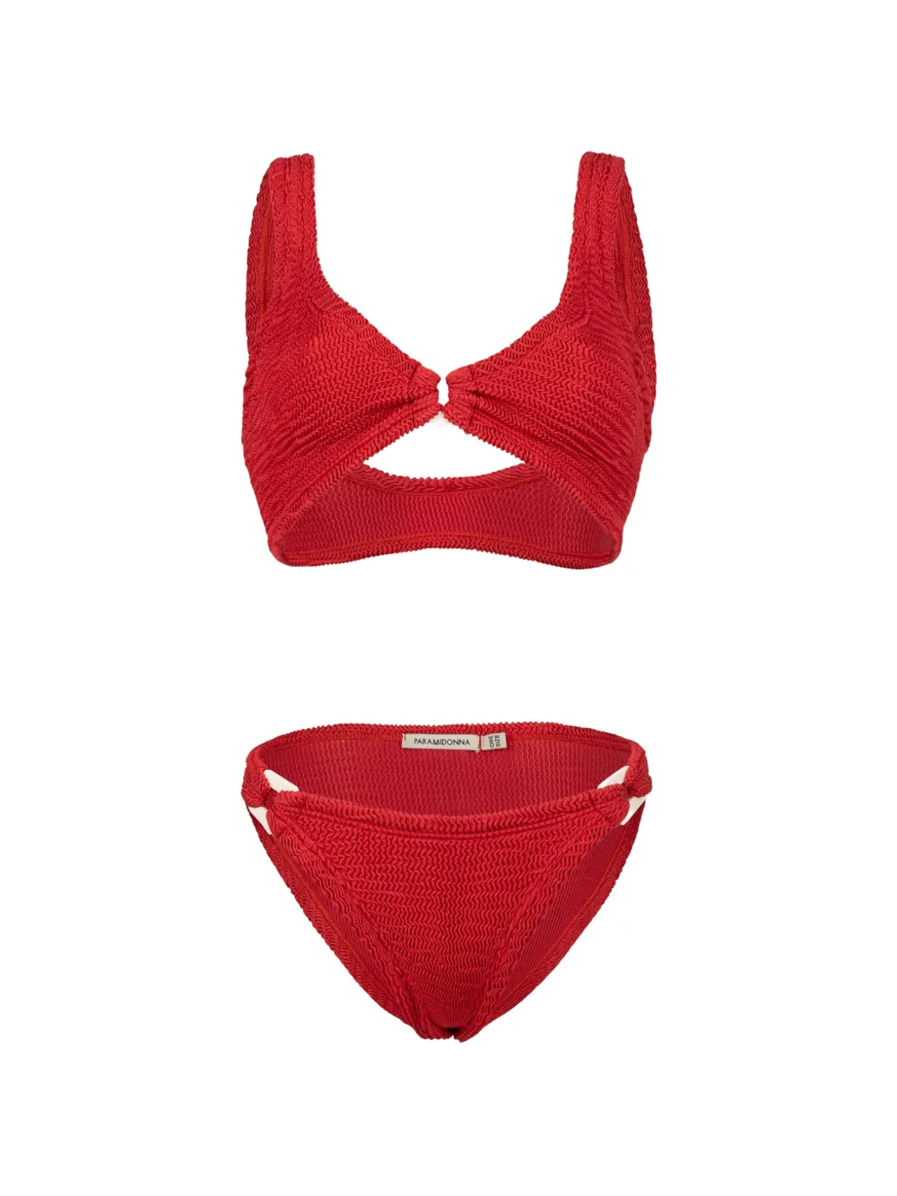 PARAMIDONNA Bikini Dolly con effetto stropicciato - Rosso
