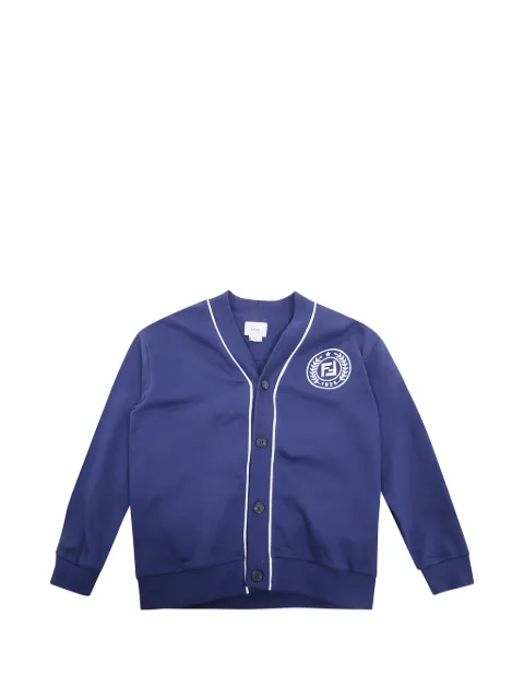 Fendi Kids logo-embroidered piped cardigan