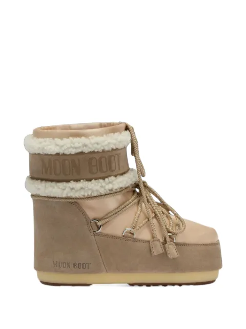Moon Boot shearling-trim lace-up boots