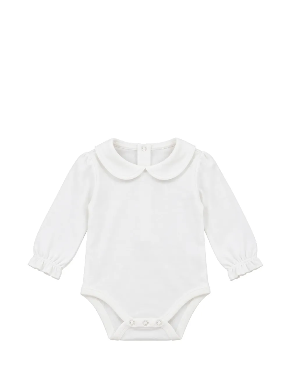 Elisabetta Franchi La Mia Bambina logo-embroidered ribbed-knit babygrow Wit