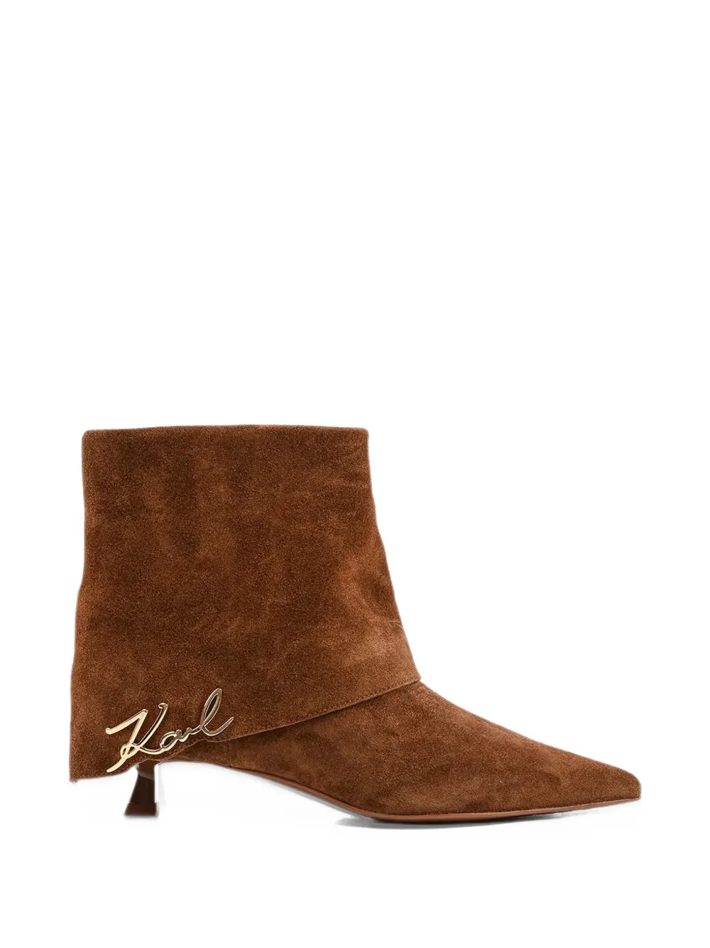 Karl Lagerfeld Pasha fold-down suede ankle boots - Marron Karl Lagerfeld Pasha fold-down suede ankle boots - Marron