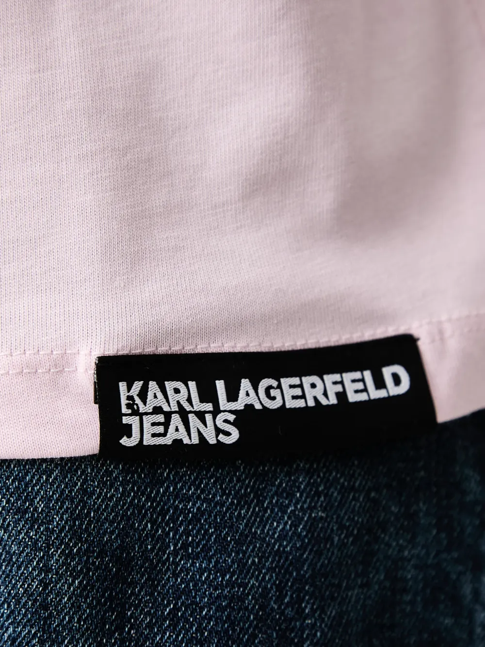 Karl Lagerfeld Jeans logo-print T-shirt Roze