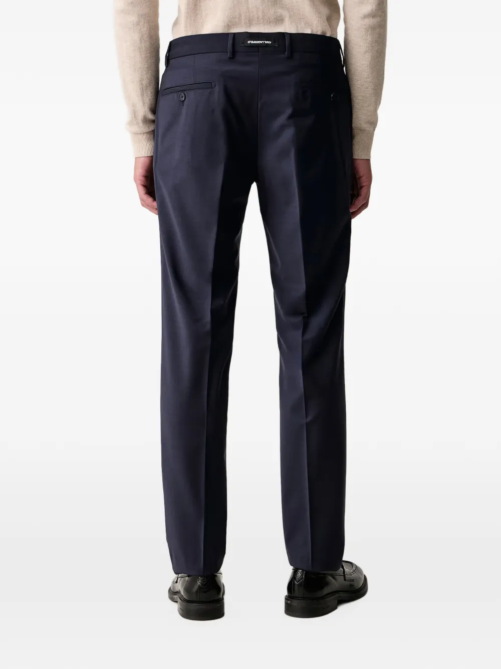 Karl Lagerfeld pressed-crease tailored trousers Blauw