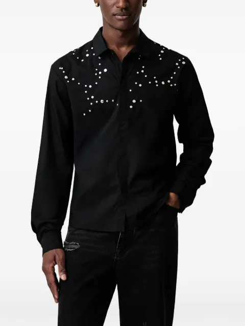 HELIOT EMIL crystal-embellished long-sleeve shirt