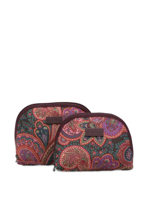 ETRO Paisley logo-plaque wash bags