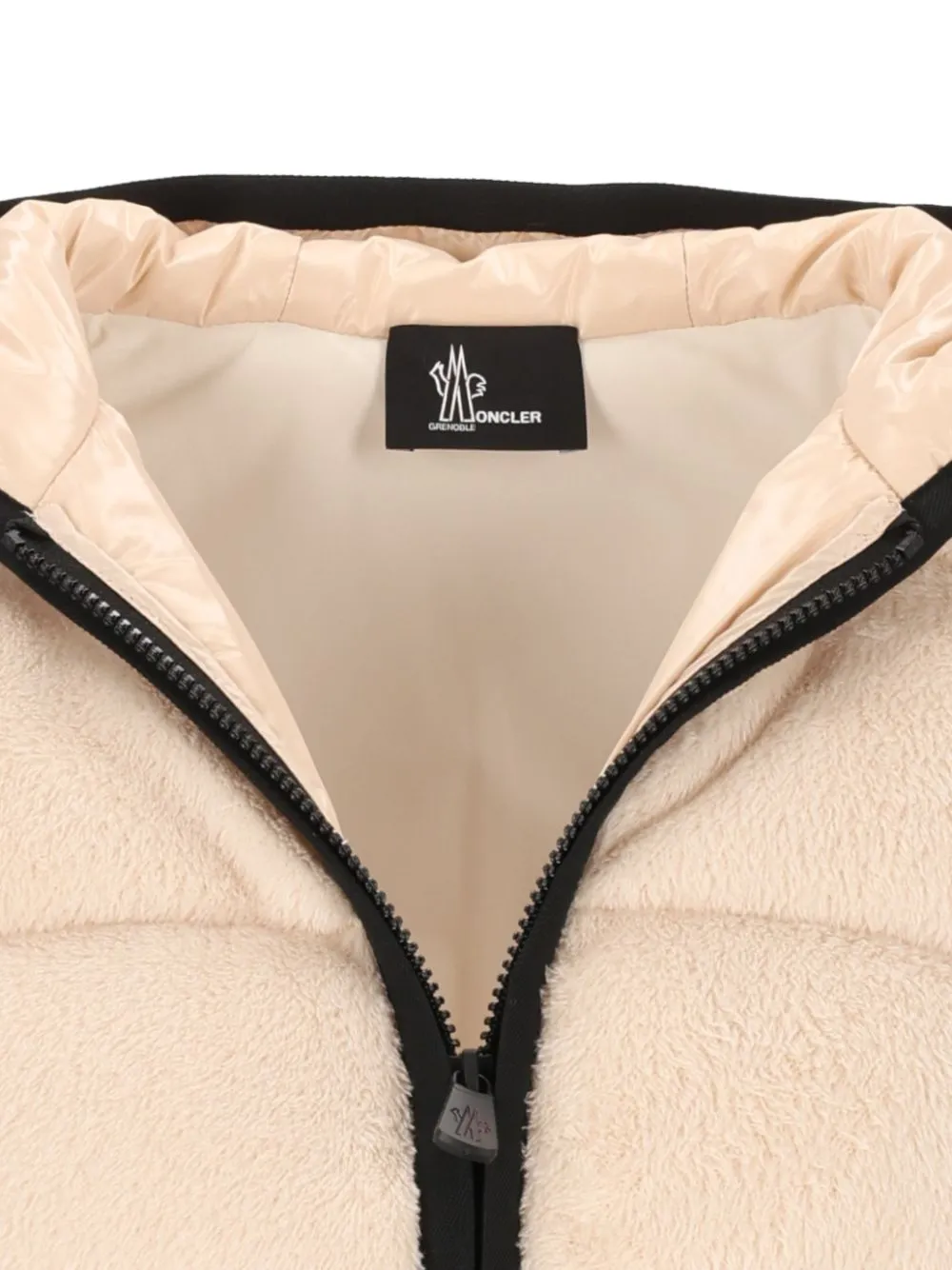 Moncler Grenoble polartec padded hooded jacket Beige