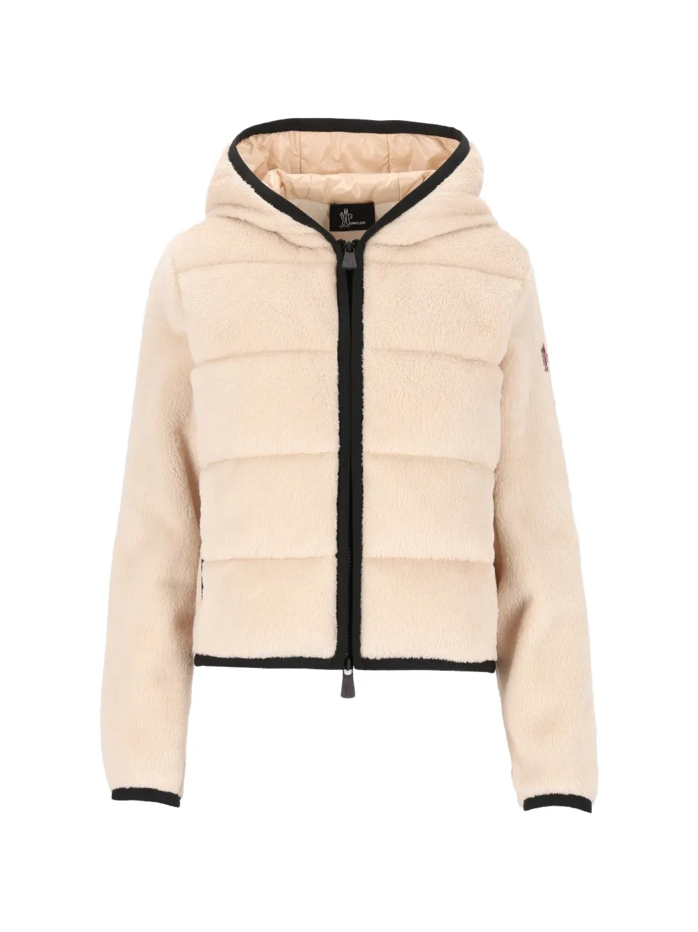 Moncler Grenoble polartec padded hooded jacket Beige
