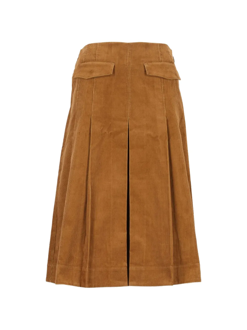 Tory Burch corduroy pleated skirt - Braun