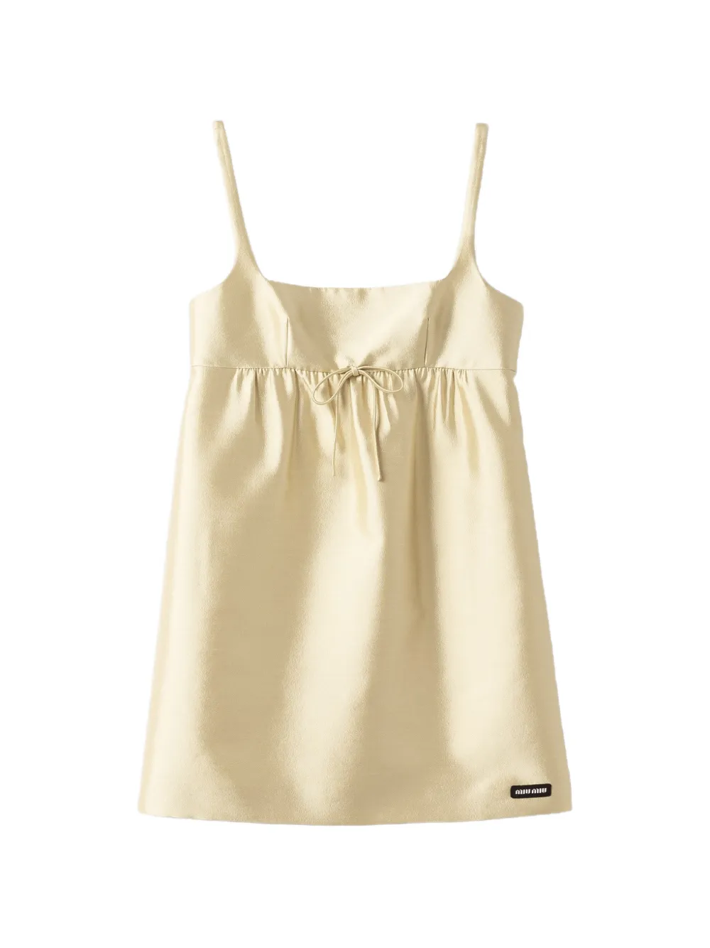 Miu Miu robe mi-longue à broderie en soie et laine - Tons neutres Miu Miu robe mi-longue à broderie en soie et laine - Tons neutres