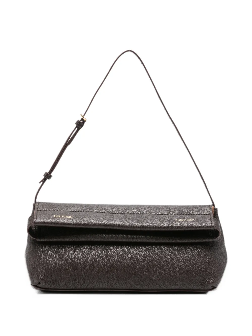 Calvin Klein logo-print clutch bag - Marrone