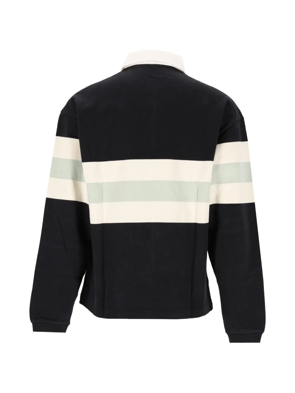 Palm Angels Palm Type striped polo shirt Zwart