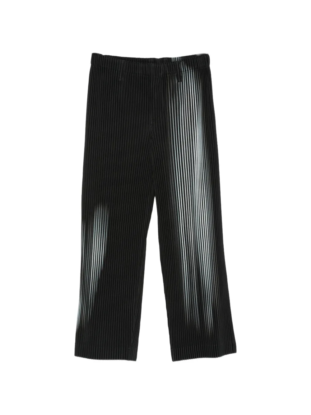 Homme Plissé Issey Miyake gradient-print pleated trousers Zwart