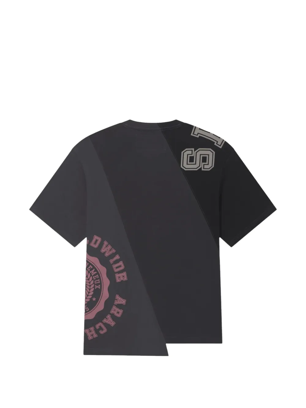 SP5DER 5 asymmetrical T-shirt Zwart