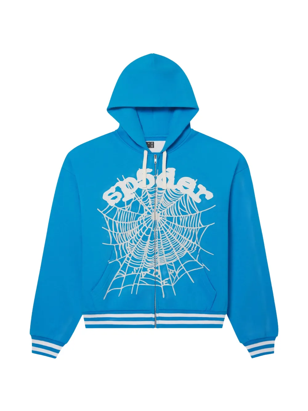 SP5DER logo-print hoodie - Blu