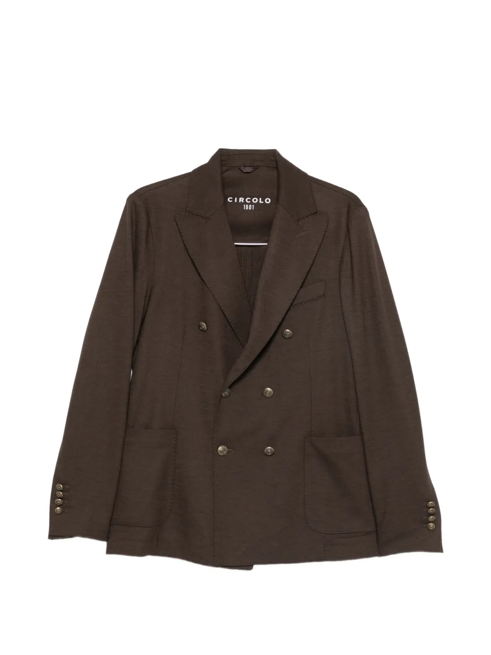 Circolo 1901 double-breasted peak-lapel blazer - Brown