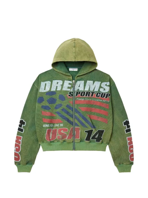 Vale graphic-print zip-up hoodie