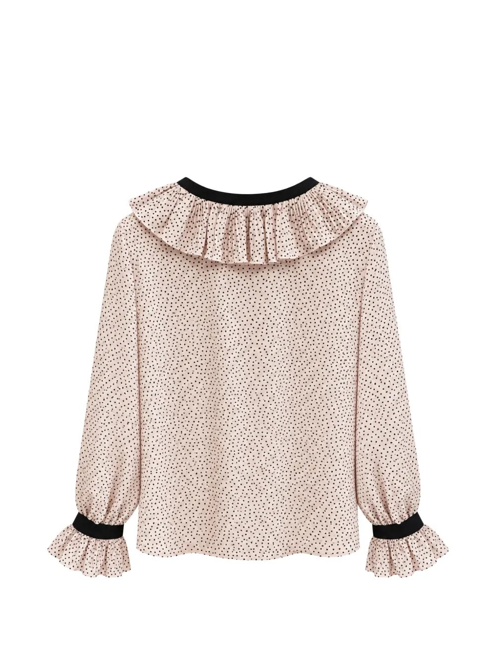 Elisabetta Franchi La Mia Bambina polka-dot ruffled blouse Roze