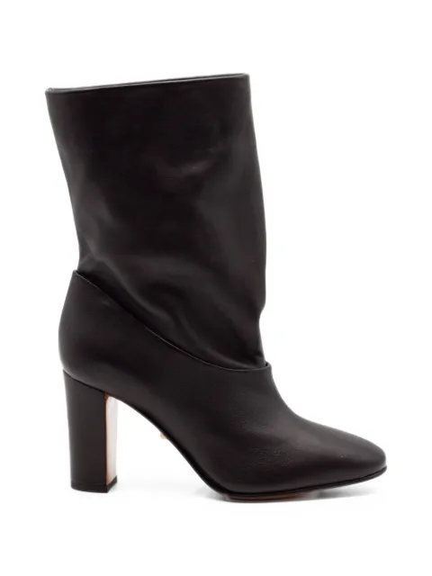 Alberta Ferretti gathered block-heel boots