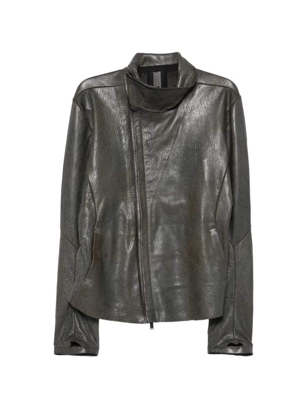Isaac Sellam Experience asymmetric leather jacket Grijs