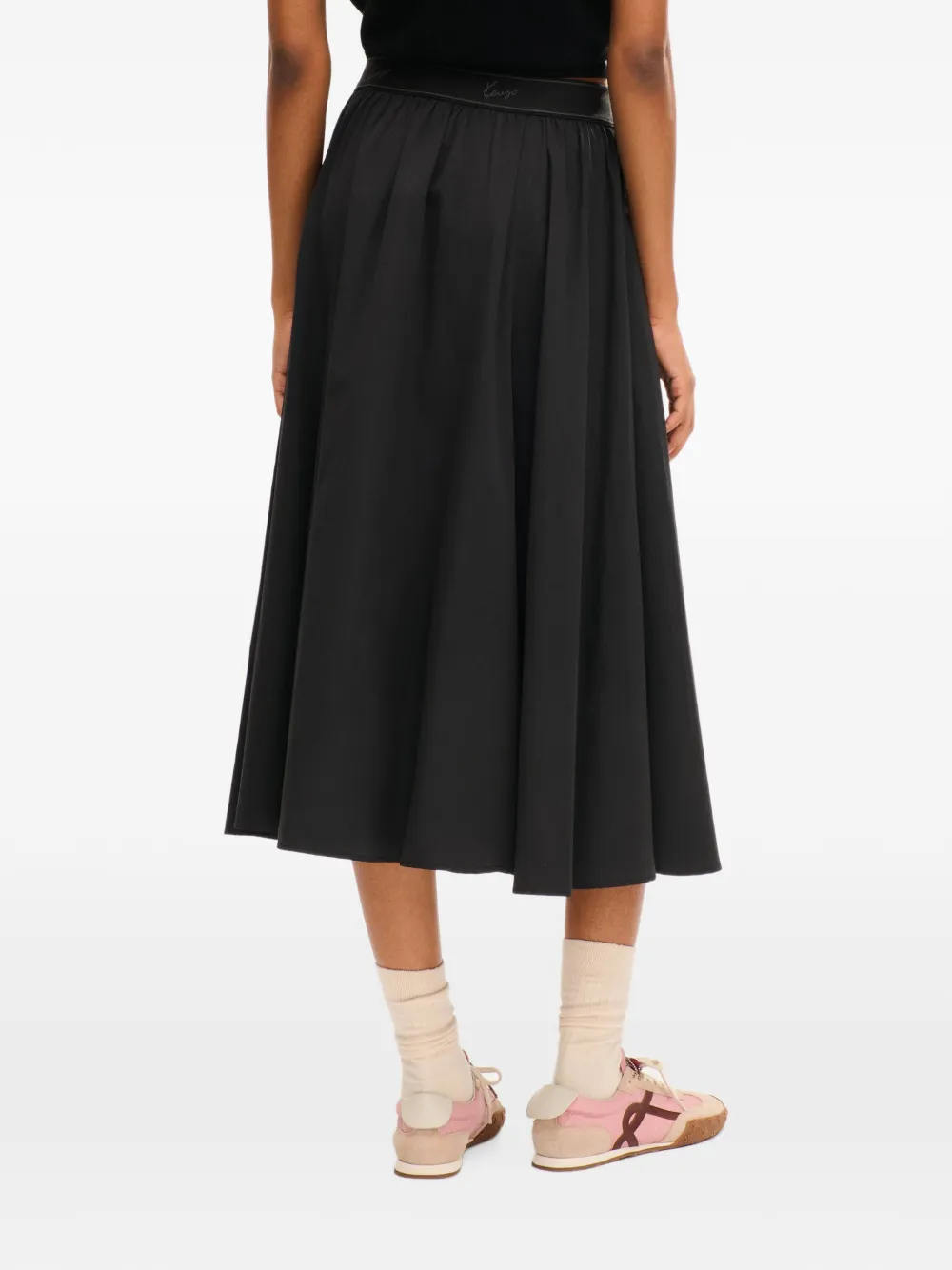 Kenzo Signature elastische midi-rok Zwart