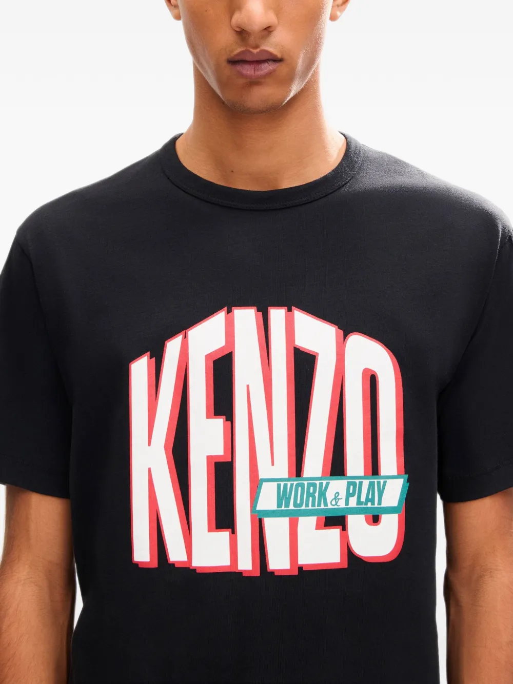 Kenzo Work And Play katoenen T-shirt Zwart