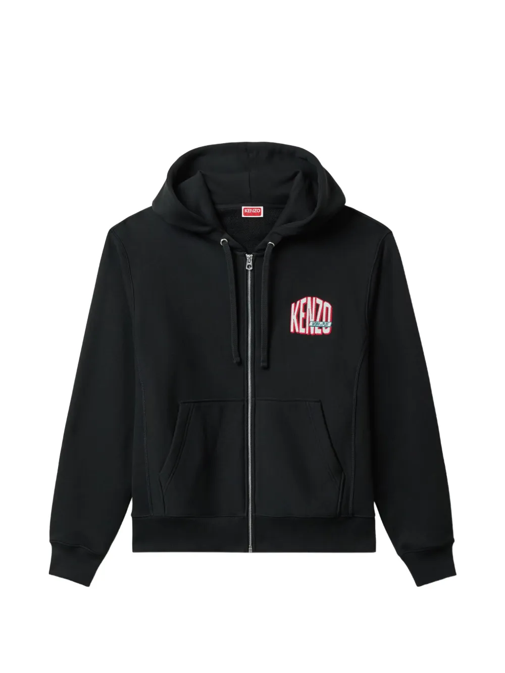 Kenzo Work And Play cotton hoodie Zwart