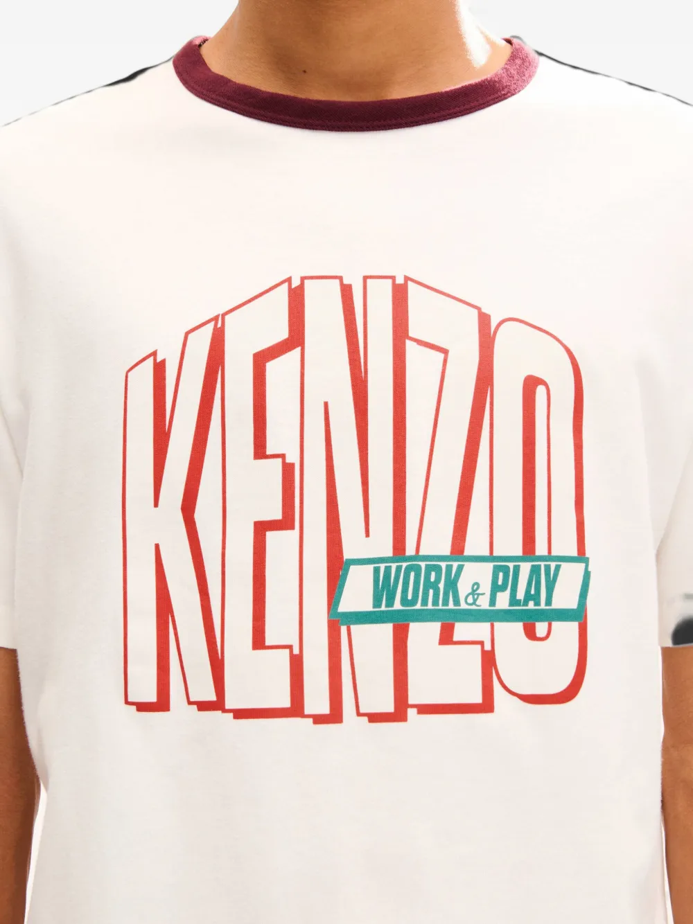 Kenzo Work And Play T-shirt Wit