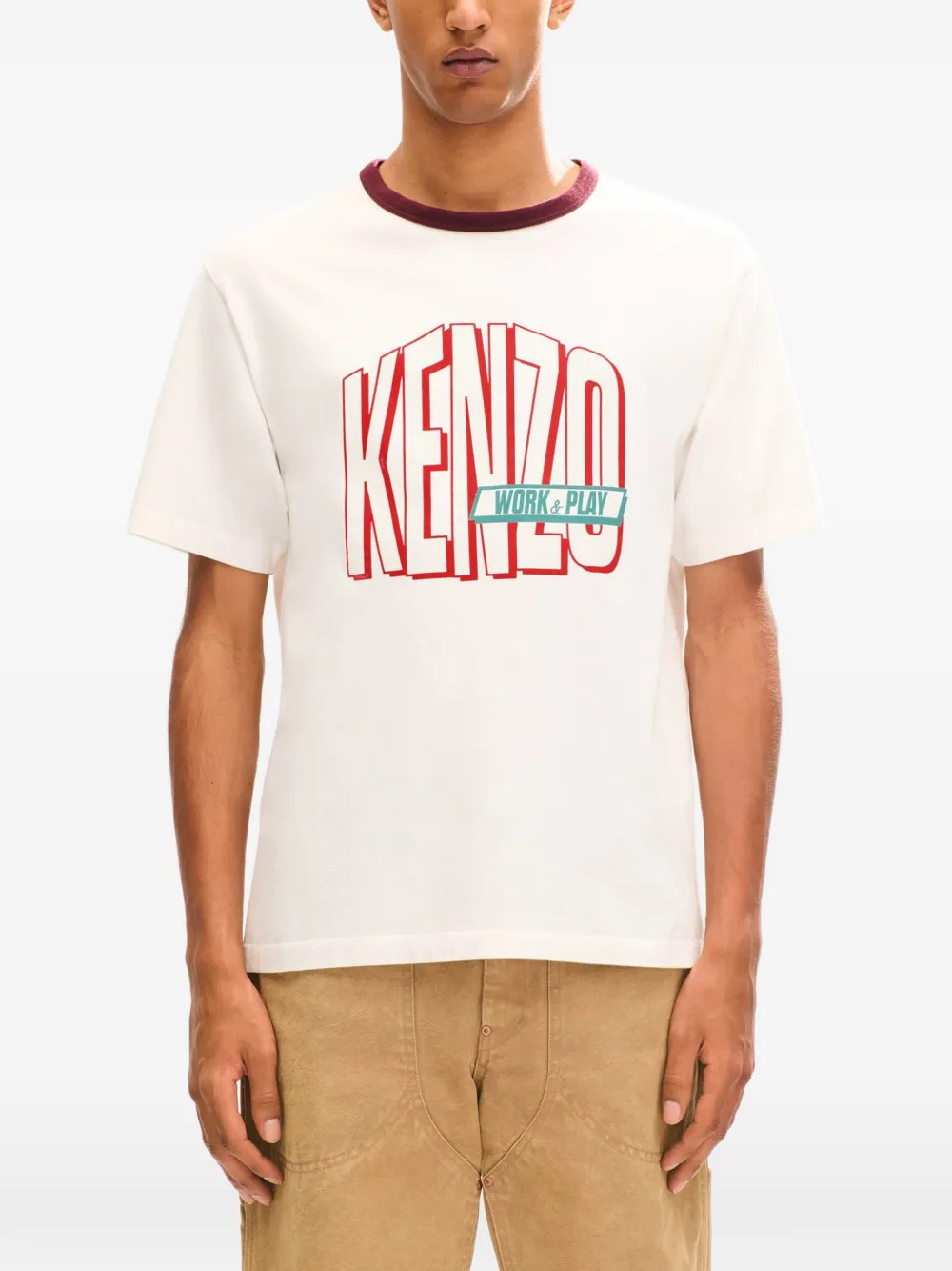 Kenzo Work And Play T-shirt Wit