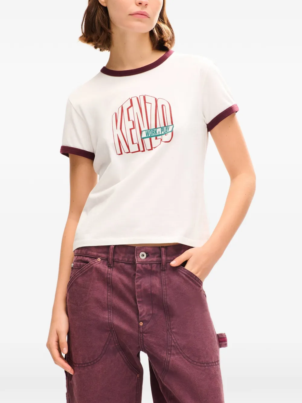 Kenzo Work And Play T-shirt Wit