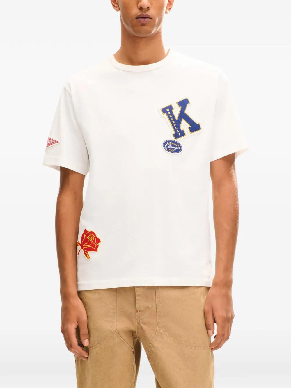 Kenzo Work And Play katoenen T-shirt Wit