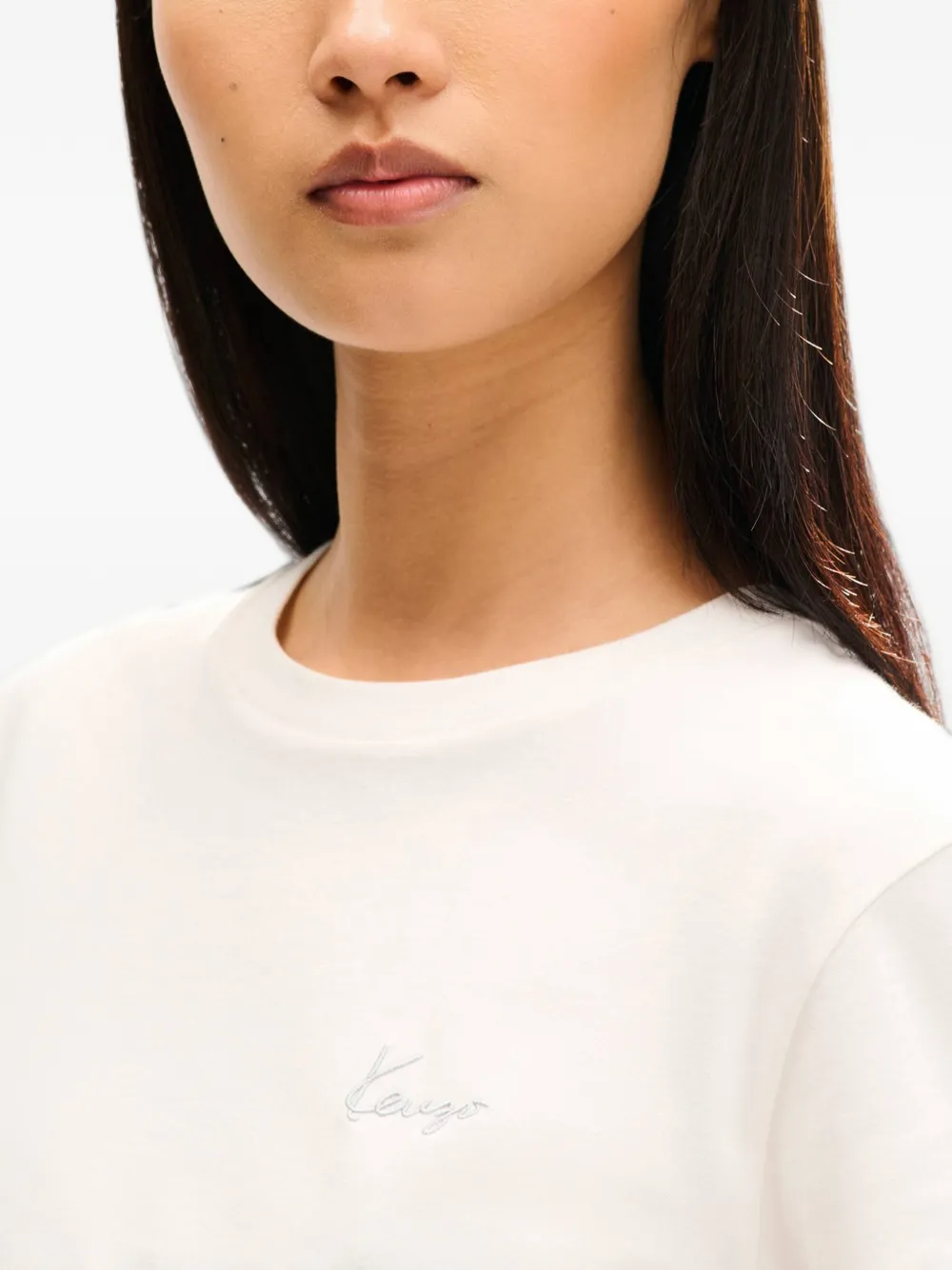 Kenzo Signature cotton T-shirt Wit