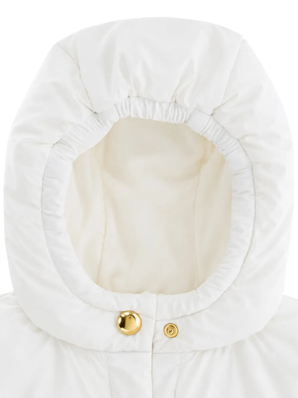 Elisabetta Franchi La Mia Bambina hooded padded snowsuit Beige