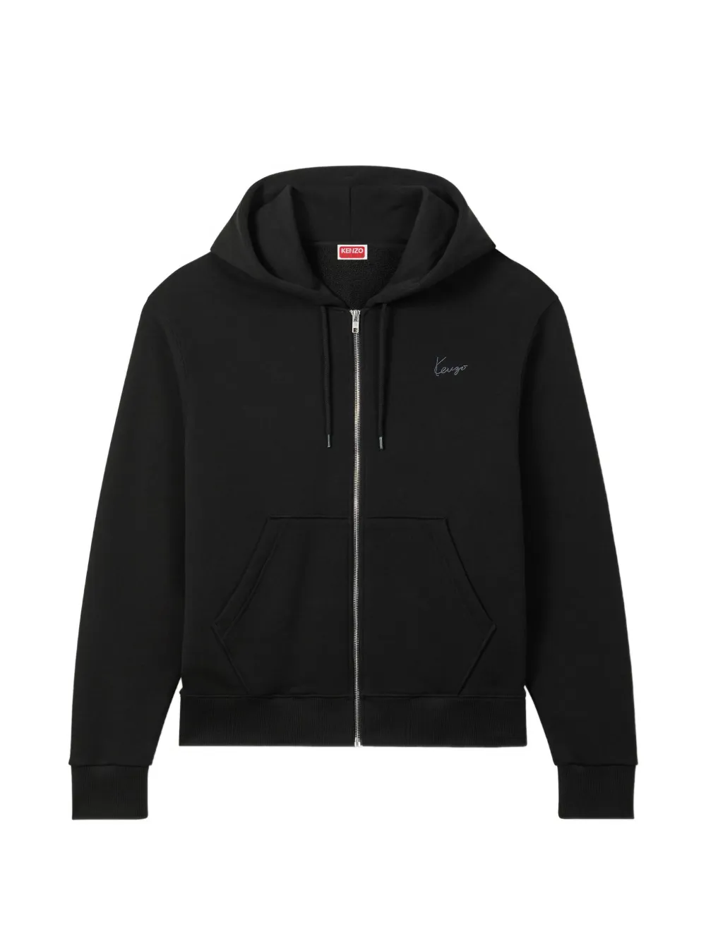 Kenzo Signature zip-up hoodie Zwart