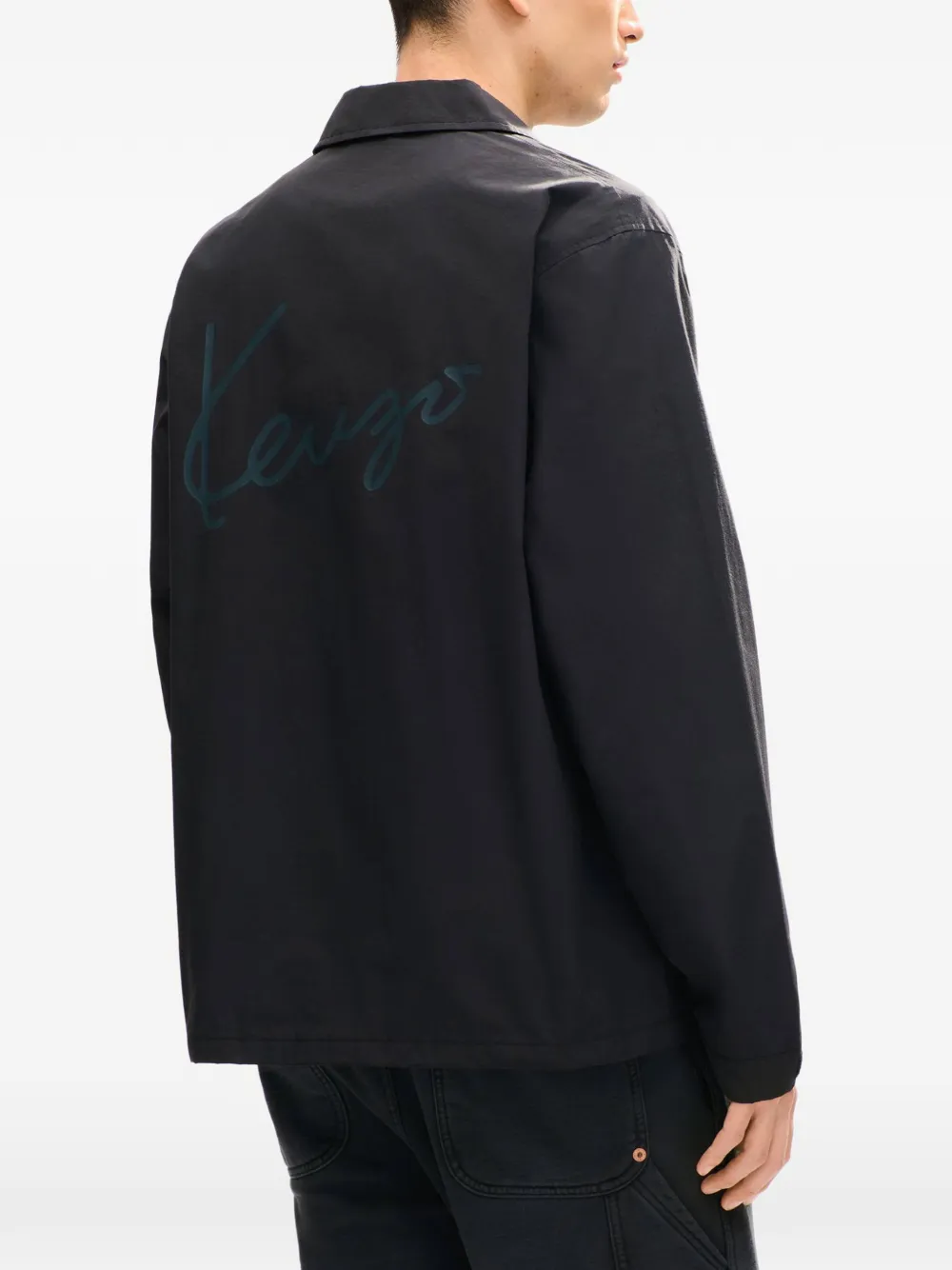 Kenzo Signature shirt jacket Zwart