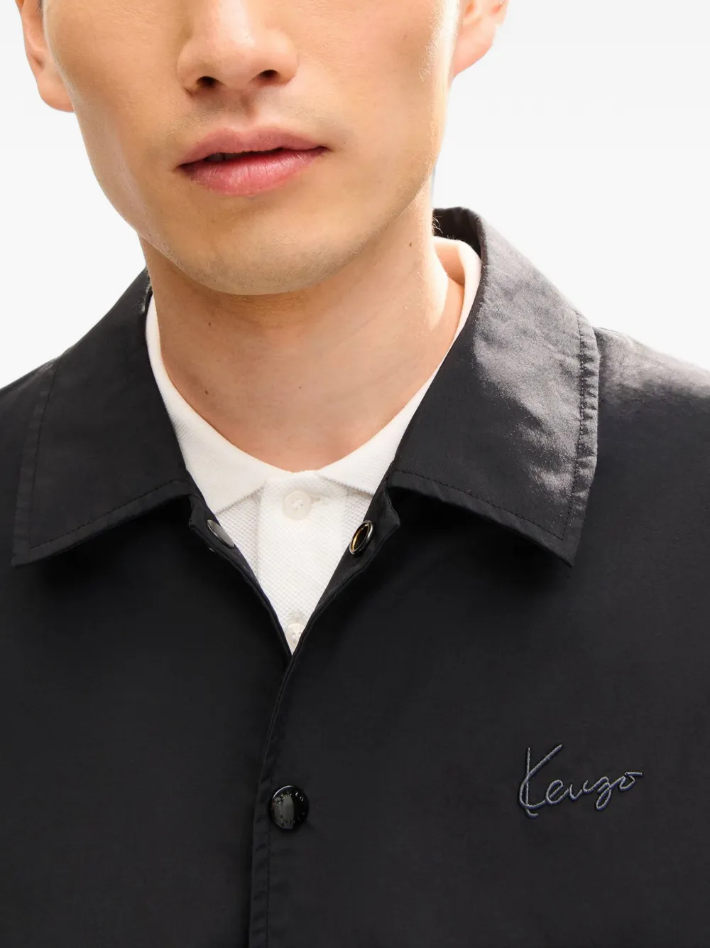 Kenzo Signature shirt jacket Zwart